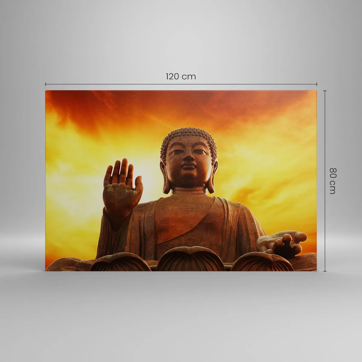 Quadro su tela, Stampe su Tela Arttor 120x80 cm - La pace del mondo -  Buddha, Religione, Arte, Asia, Muto, Per il Salotto, Per la Camera da  letto