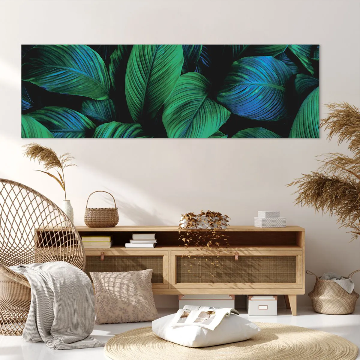 Quadro su tela 160x50 cm - Nella folla verde - Arttor - Negozio con  decorazioni da parete