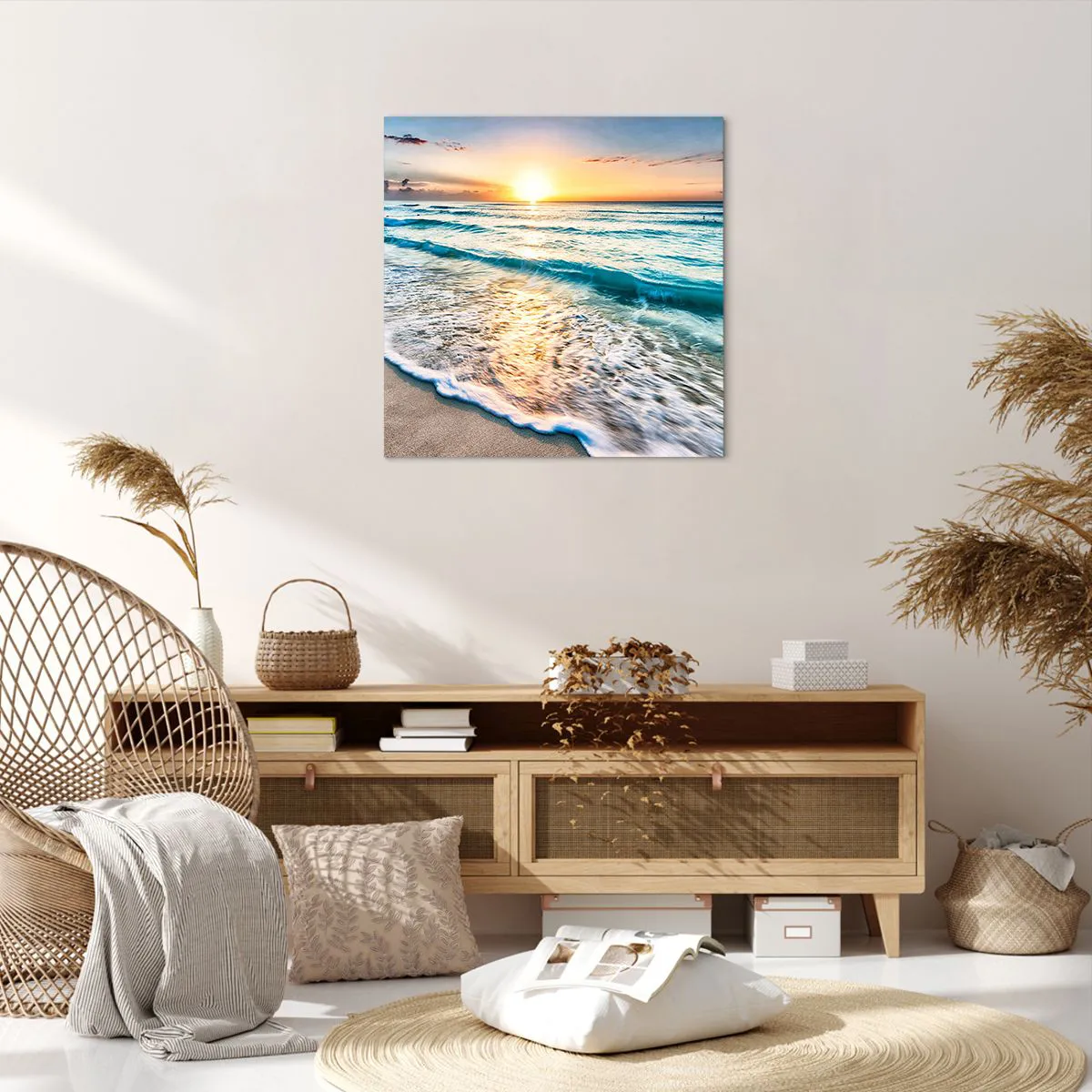 Quadro su tela 60x60 cm - Tramonto sul mare - Arttor - Negozio con