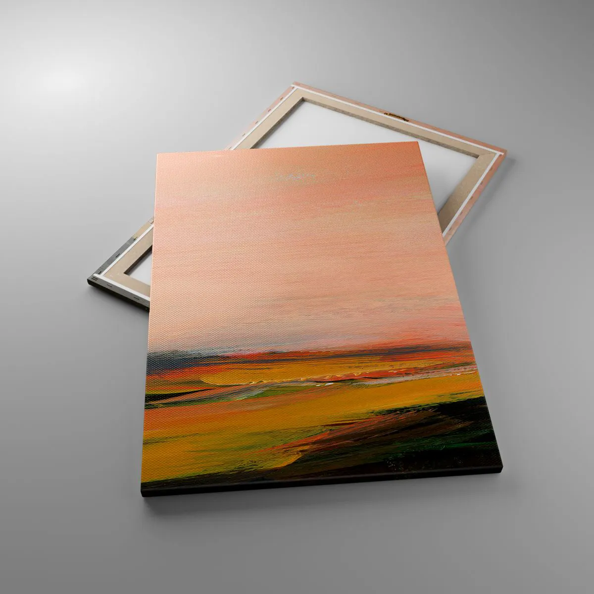 Quadro su tela, Stampe su Tela Arttor 70x100 cm - In tonalità di rosa -  Paesaggio, Pezzo, Visualizzazione, Marrone, Arancione, Verticale, Tela