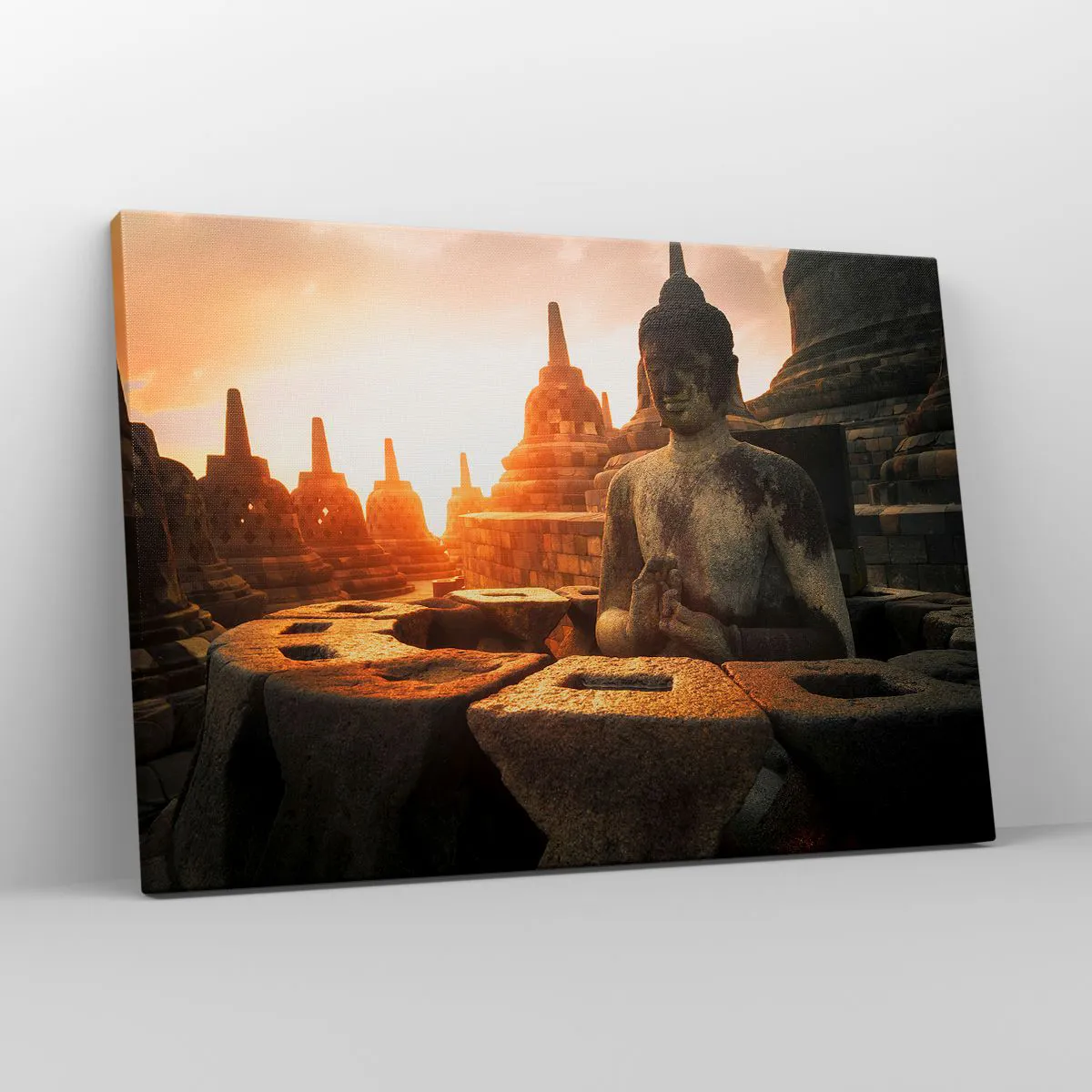 Quadro su tela, Stampe su Tela Arttor 70x50 cm - La pagoda della grande  saggezza - Asia, Buddha, Borobudur, Cultura, Meditazione, Per il Salotto