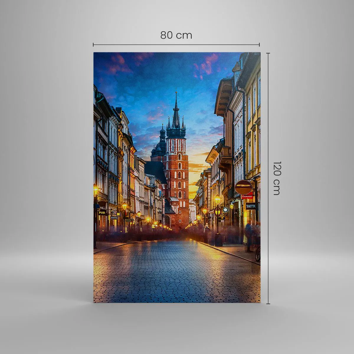 Quadro su tela, Stampe su Tela 80x120 cm - La magia di Cracovia - Arttor - Negozio  con decorazioni da parete