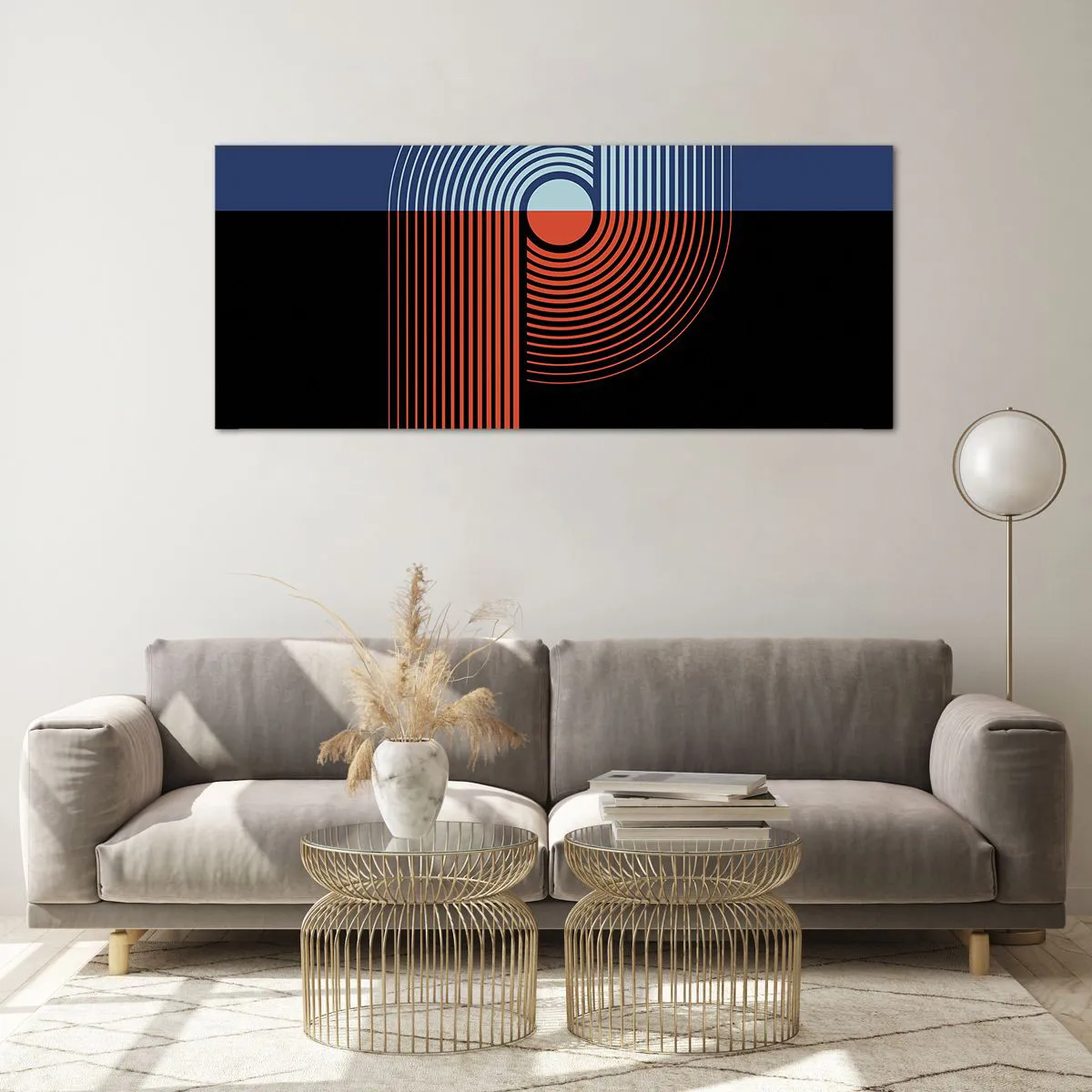 Quadro su vetro 120x50 cm - Nell'abbraccio geometrico - Arttor -  Decorazioni da parete moderne e originali, per il salotto e la camera da  letto