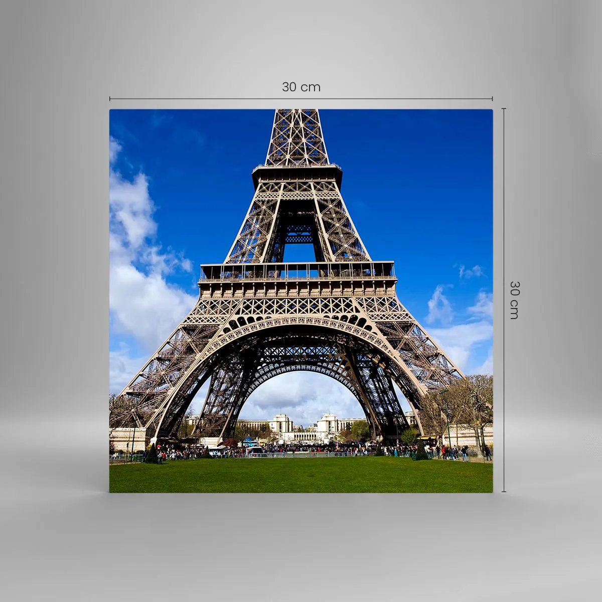 Quadro su vetro 30x30 cm - Tutta Parigi ai suoi piedi - Arttor