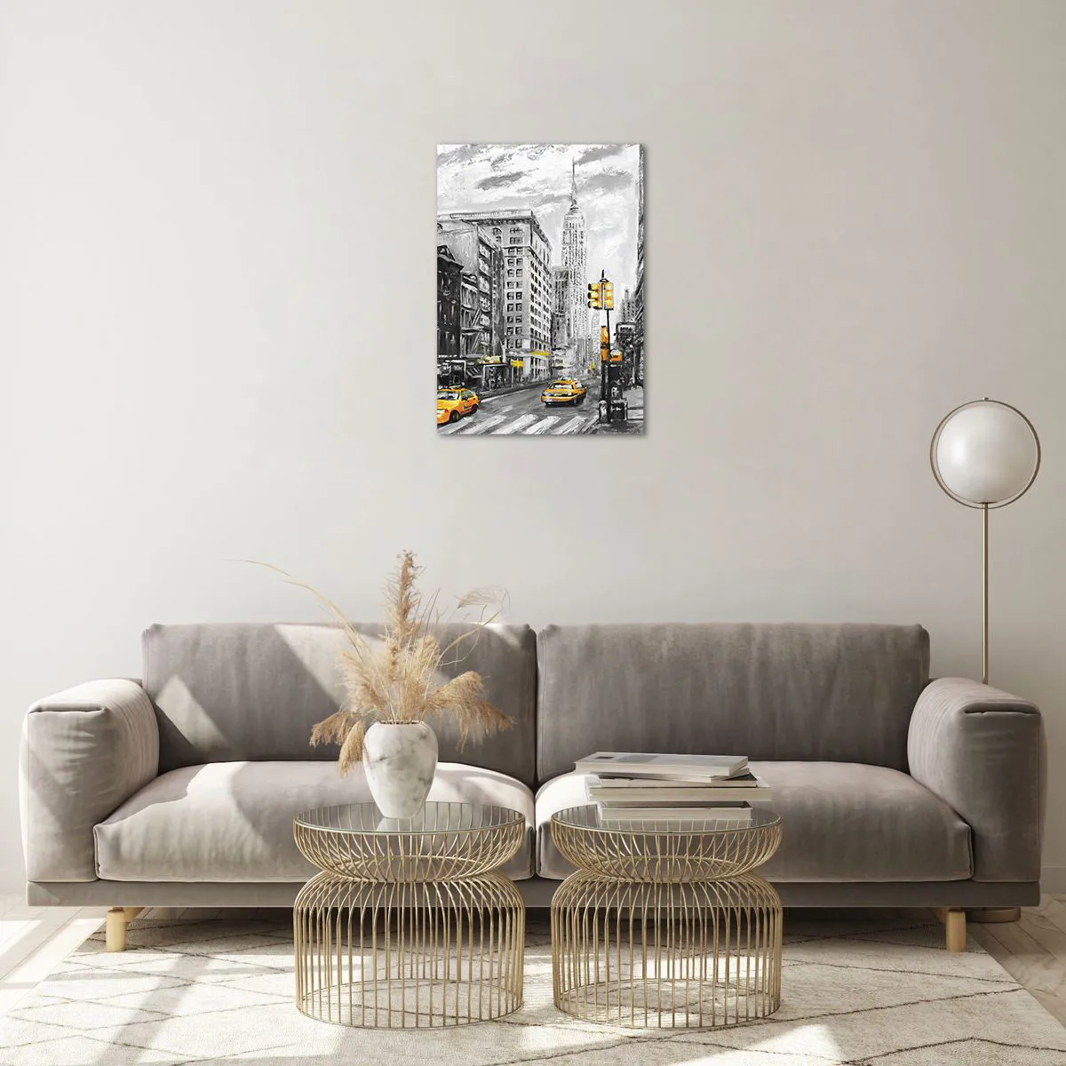 Quadro su vetro Arttor 50x70 cm - Racconto di New York - Città, New York,  Architettura, Taxi Giallo, Manhattan, Per il Salotto, Per la Camera da