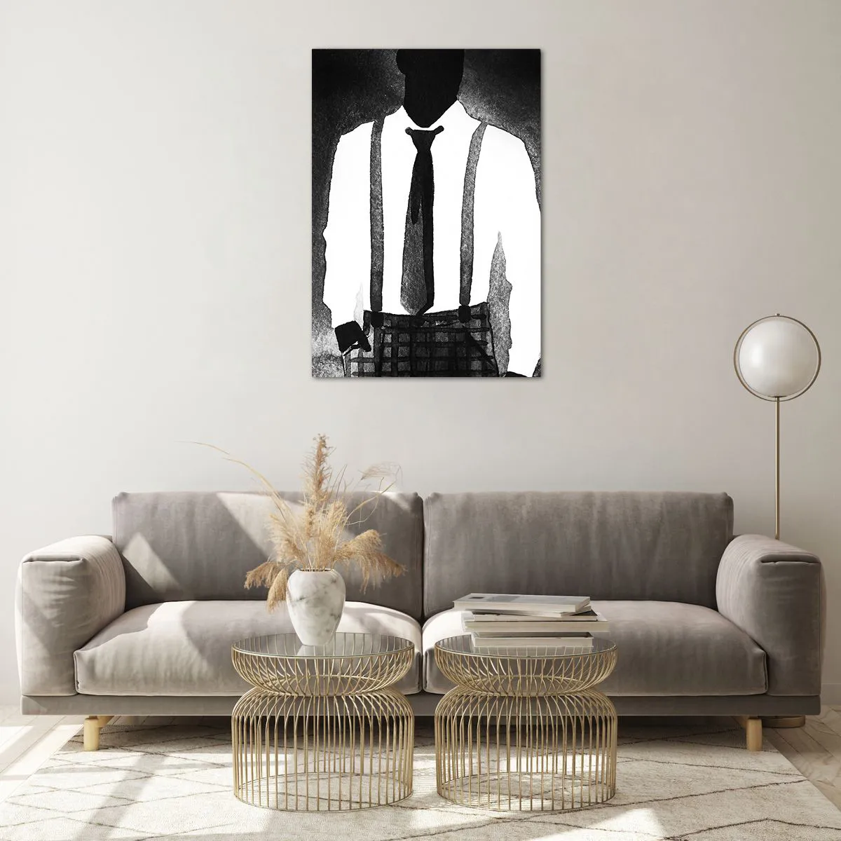 Quadro su vetro Arttor 70x100 cm - Atmosfera noir - Astrazione, Uomo E  Donna, Moda, Bianco E Nero, Moda, Per il Salotto, Per la Camera da letto