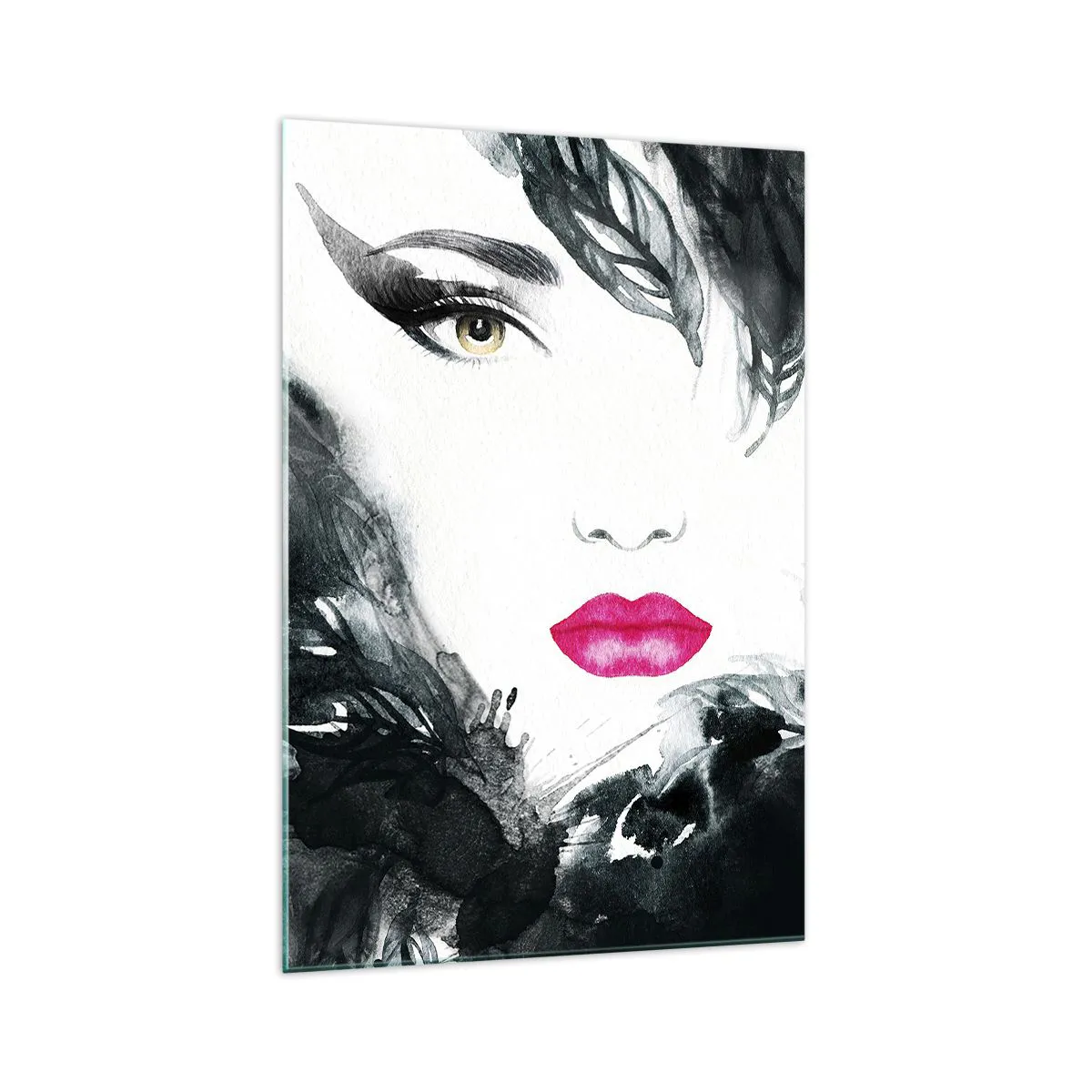 Quadro su vetro 70x100 cm - Attenzione! Femme fatale - Arttor - Decorazioni  da parete moderne e originali, per il salotto e la camera da letto