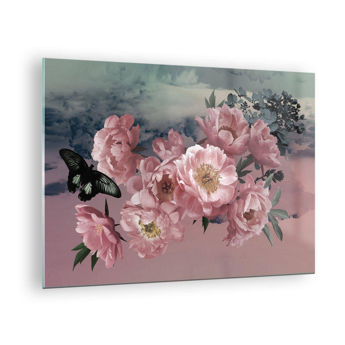 Quadro su vetro Arttor 70x50 cm - L'apice della romanticità - Fiore Di  Peonia, La Farfalla, Fiori, Mazzo Di Fiori, Disegno, Per il Salotto, Per la