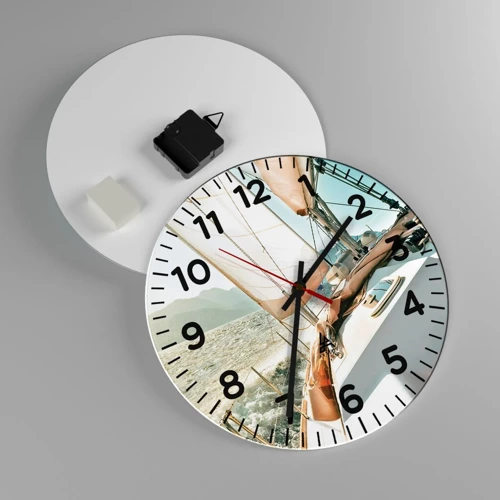 Orologio da parete - Orologio in Vetro - A vele spiegate - 30x30 cm