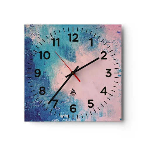 Orologio da parete - Orologio in Vetro - Abbracci nel blu - 30x30 cm