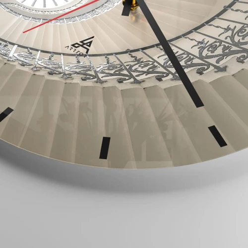 Orologio da parete - Orologio in Vetro - Al centro della chiocciola - 30x30 cm