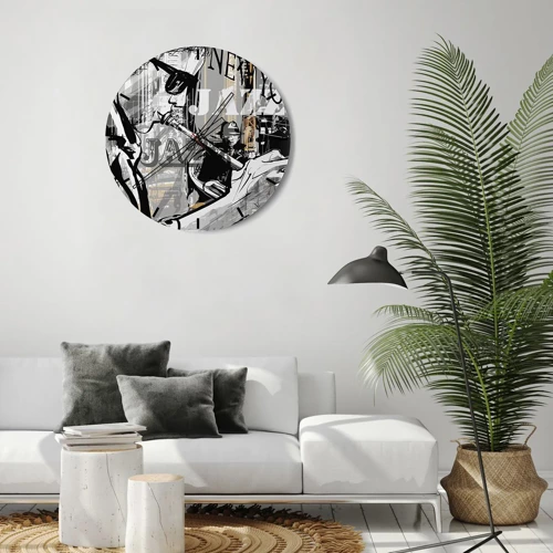 Orologio da parete - Orologio in Vetro - Al ritmo di New York - 30x30 cm