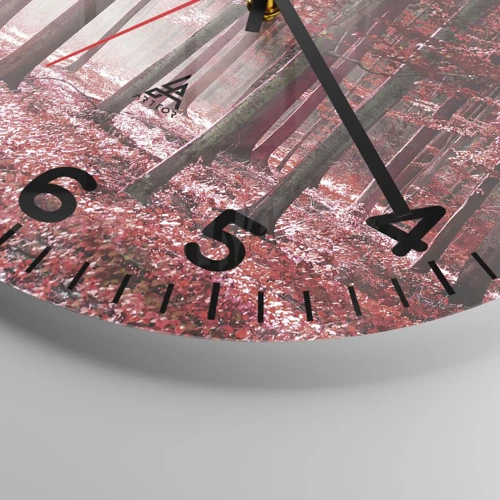 Orologio da parete - Orologio in Vetro - Anche rosso è bello - 30x30 cm
