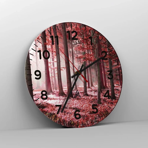 Orologio da parete - Orologio in Vetro - Anche rosso è bello - 40x40 cm