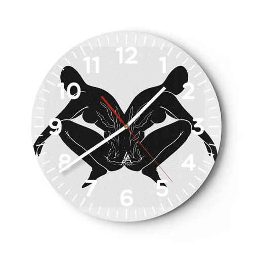 Orologio da parete - Orologio in Vetro - Anima comune - 30x30 cm