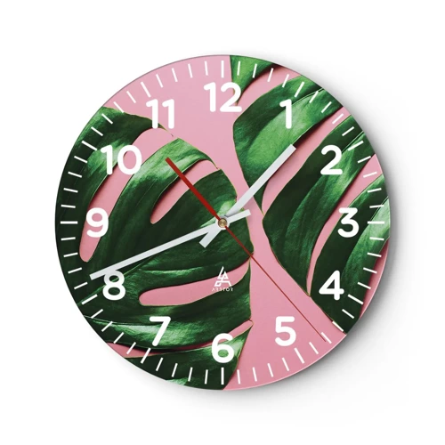 Orologio da parete - Orologio in Vetro - Appuntamento in verde - 30x30 cm