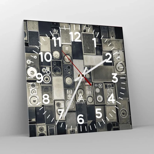 Orologio da parete - Orologio in Vetro - Armonia di suoni - 30x30 cm