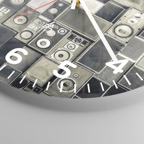 Orologio da parete - Orologio in Vetro - Armonia di suoni - 30x30 cm