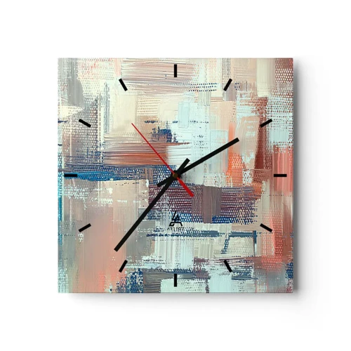 Orologio da parete - Orologio in Vetro - Arrivando alla luce - 40x40 cm