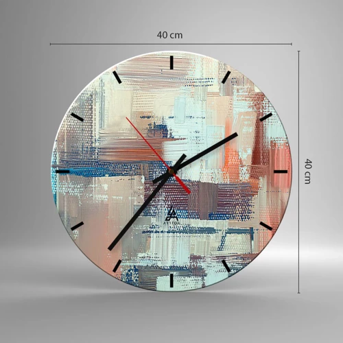 Orologio da parete - Orologio in Vetro - Arrivando alla luce - 40x40 cm