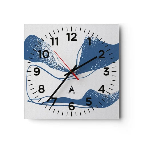 Orologio da parete - Orologio in Vetro - Astrazione alata - 40x40 cm