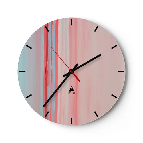 Orologio da parete - Orologio in Vetro - Astrazione all'alba - 30x30 cm