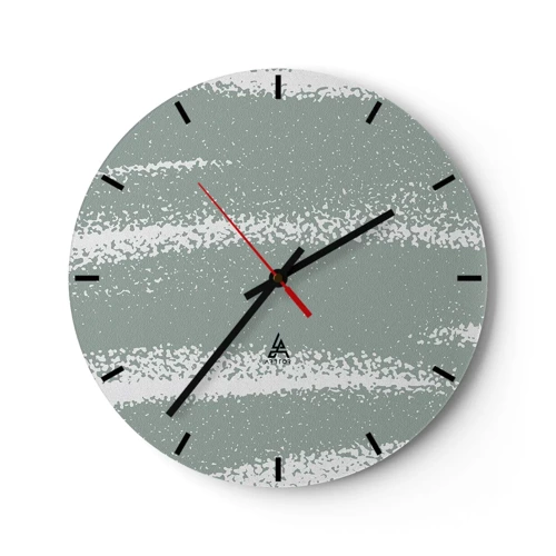 Orologio da parete - Orologio in Vetro - Astrazione in clima invernale - 30x30 cm