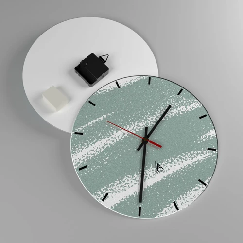 Orologio da parete - Orologio in Vetro - Astrazione in clima invernale - 30x30 cm