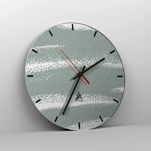 Orologio da parete - Orologio in Vetro - Astrazione in clima invernale - 40x40 cm