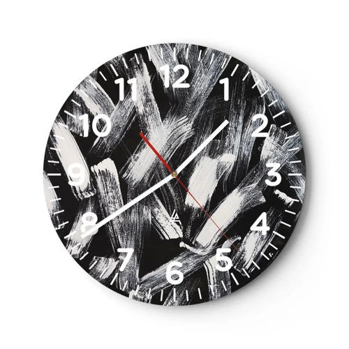 Orologio da parete - Orologio in Vetro - Astrazione in spirito industriale - 40x40 cm