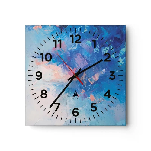 Orologio da parete - Orologio in Vetro - Astrazione invernale - 40x40 cm