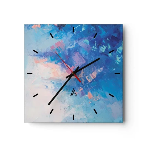 Orologio da parete - Orologio in Vetro - Astrazione invernale - 40x40 cm