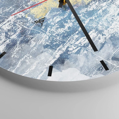 Orologio da parete - Orologio in Vetro - Astrazione piena di ottimismo - 40x40 cm