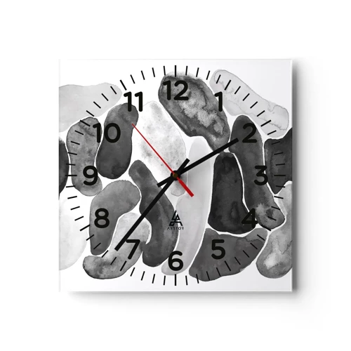 Orologio da parete - Orologio in Vetro - Astrazione rocciosa - 30x30 cm
