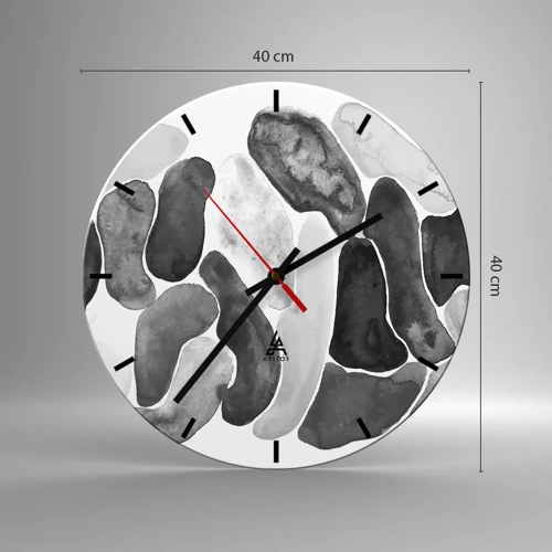 Orologio da parete - Orologio in Vetro - Astrazione rocciosa - 40x40 cm