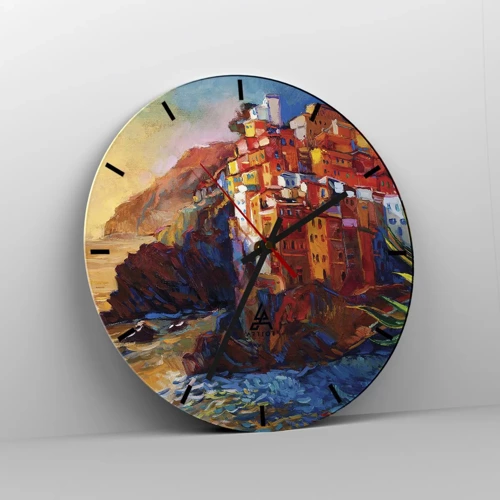 Orologio da parete - Orologio in Vetro - Atmosfera italiana - 30x30 cm