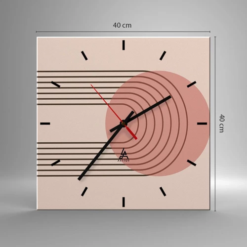 Orologio da parete - Orologio in Vetro - Attrazione irresistibile - 40x40 cm