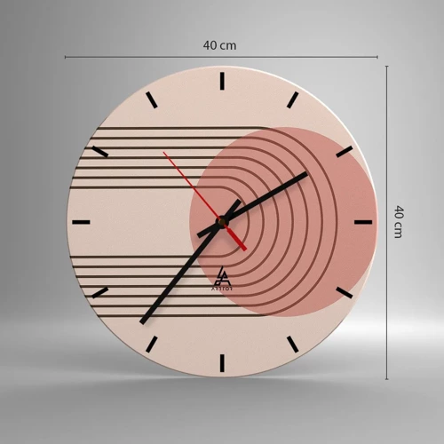 Orologio da parete - Orologio in Vetro - Attrazione irresistibile - 40x40 cm