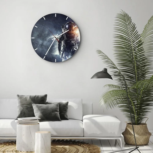 Orologio da parete - Orologio in Vetro - Avventura nello spazio - 30x30 cm