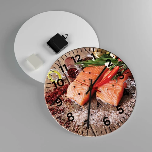 Orologio da parete - Orologio in Vetro - Avventura norvegese in cucina - 30x30 cm