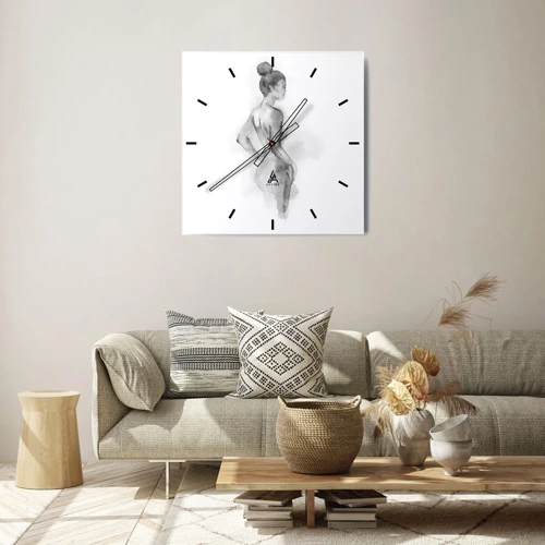 Orologio da parete - Orologio in Vetro - Bella come un quadro - 30x30 cm