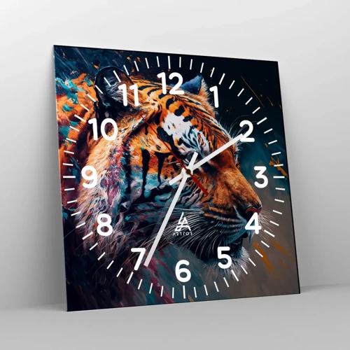 Orologio da parete - Orologio in Vetro - Bellezza selvaggia - 40x40 cm