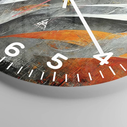 Orologio da parete - Orologio in Vetro - Caldo e freddo - 30x30 cm