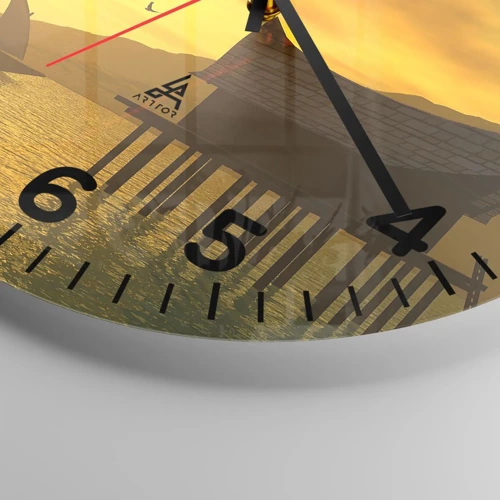 Orologio da parete - Orologio in Vetro - Calma desiderata - 30x30 cm