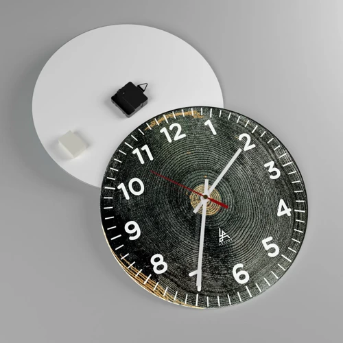 Orologio da parete - Orologio in Vetro - Cambiamento e persistenza - 40x40 cm