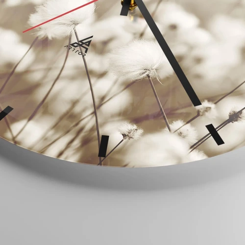 Orologio da parete - Orologio in Vetro - Campo di morbidezza - 30x30 cm