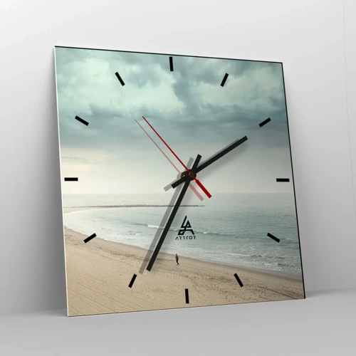 Orologio da parete - Orologio in Vetro - Cercando la pace - 40x40 cm