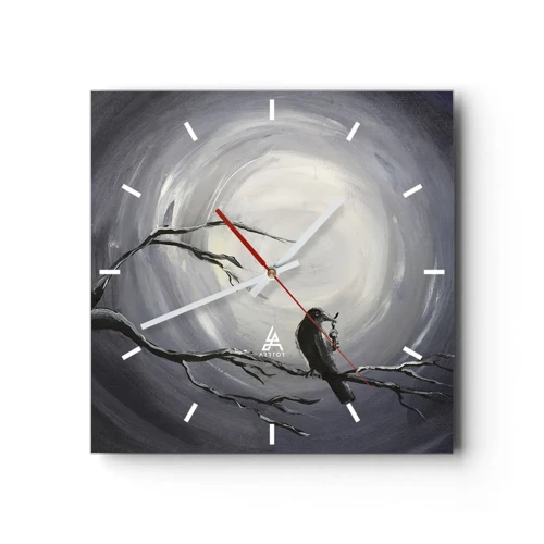 Orologio da parete - Orologio in Vetro - Chiave di una notte misteriosa - 40x40 cm