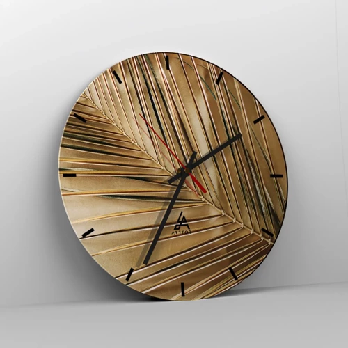 Orologio da parete - Orologio in Vetro - Colonnato naturale - 30x30 cm