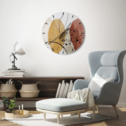Orologio da parete - Orologio in Vetro - Come aria leggera e trasparente - 30x30 cm